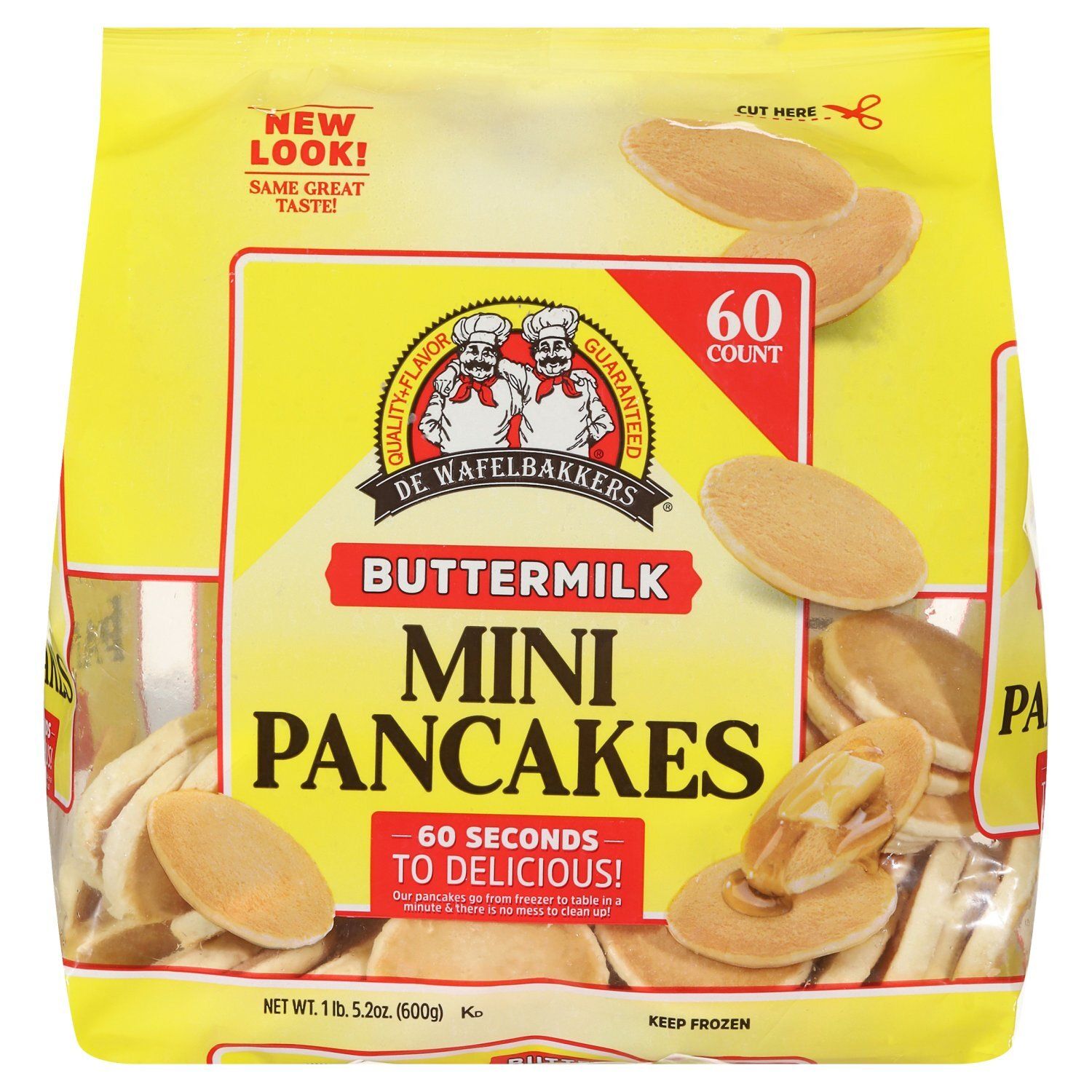 De Wafelbakkers Buttermilk Mini Pancakes, 60 count, 1 lb 5.2 oz