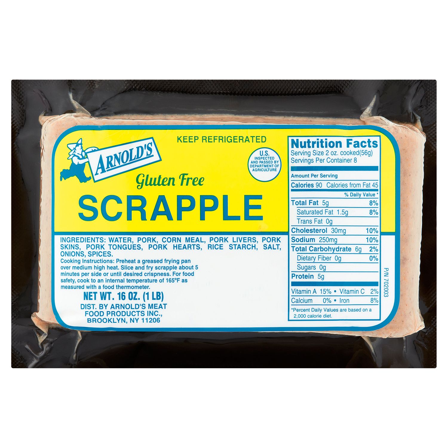 Arnold&#39;s Gluten Free Scrapple, 16 oz