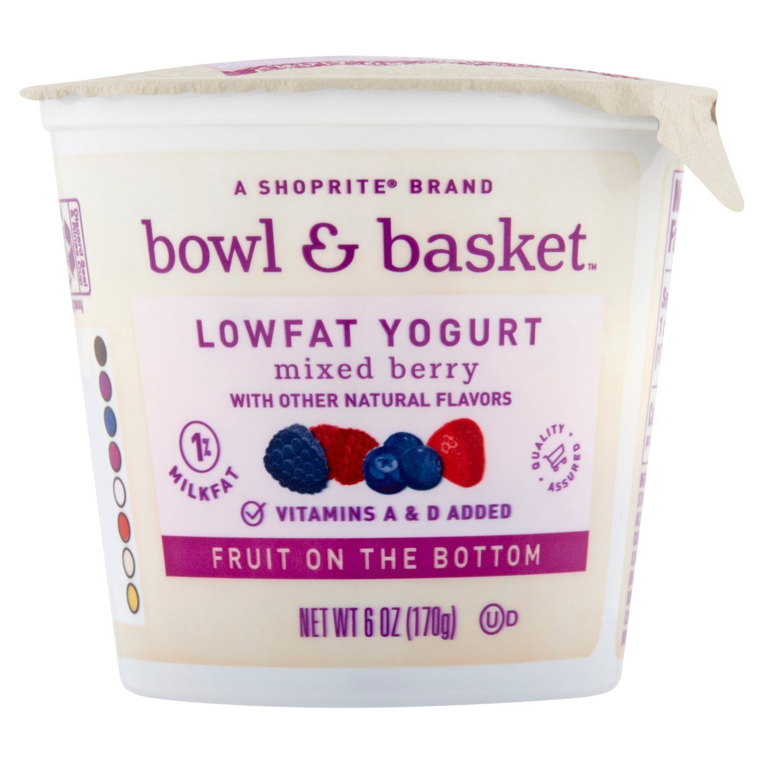 Bowl &amp; Basket Fruit on the Bottom Mixed Berry Lowfat Yogurt, 6 oz