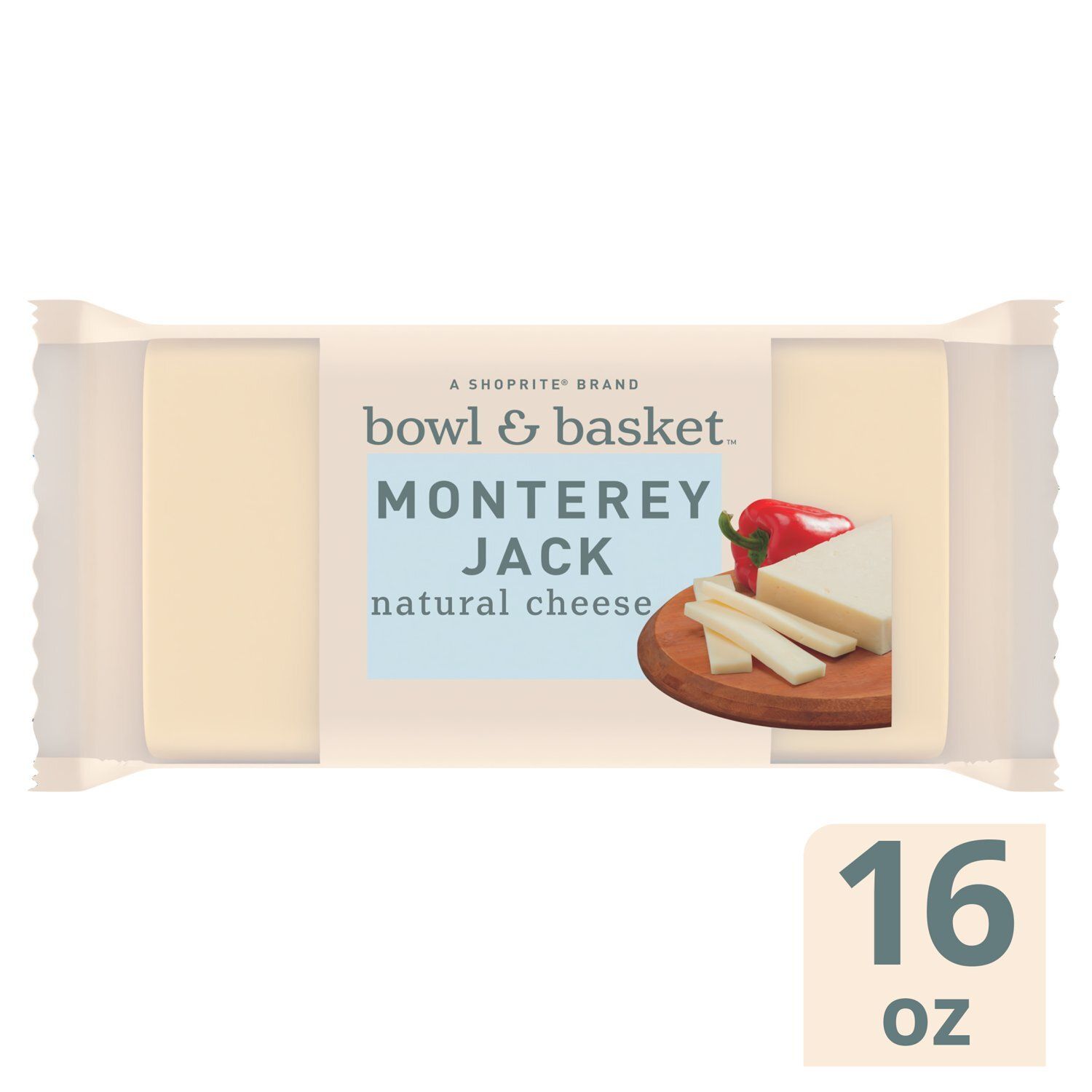 Bowl &amp; Basket Monterey Jack Natural Cheese, 16 oz