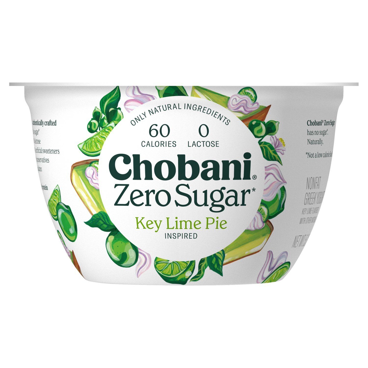 Chobani Zero Sugar Key Lime Pie Inspired Nonfat Greek Yogurt, 5.3 oz