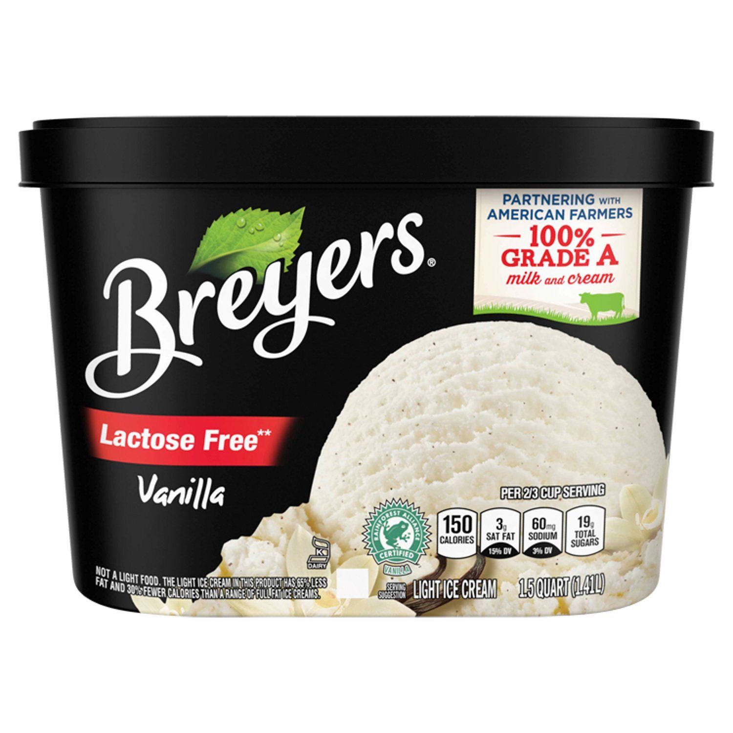 Breyer&#39;s Light Ice Cream Vanilla Ice Cream 48 oz