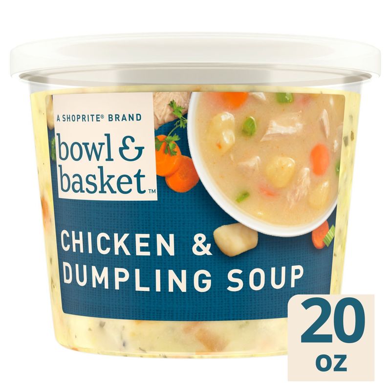 Bowl &amp; Basket Chicken &amp; Dumpling Soup with Dark and Light Meat Chicken, 20 oz