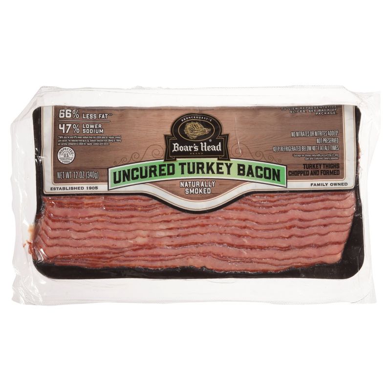 Boar&#39;s Head Uncured Turkey Bacon, 12 oz