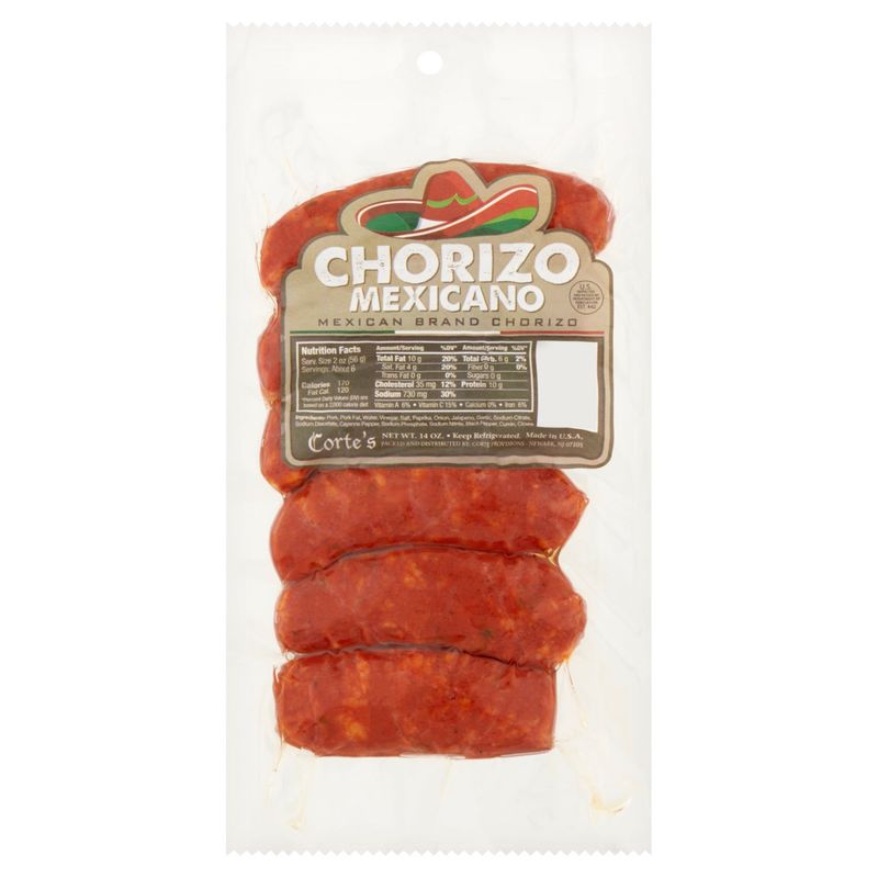 Corte&#39;s Chorizo Mexicano, 6 count, 14 oz