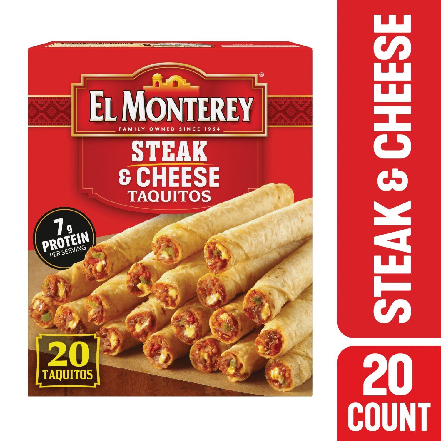 El Monterey Steak &amp; Cheese Taquitos,  20 count, 20 oz