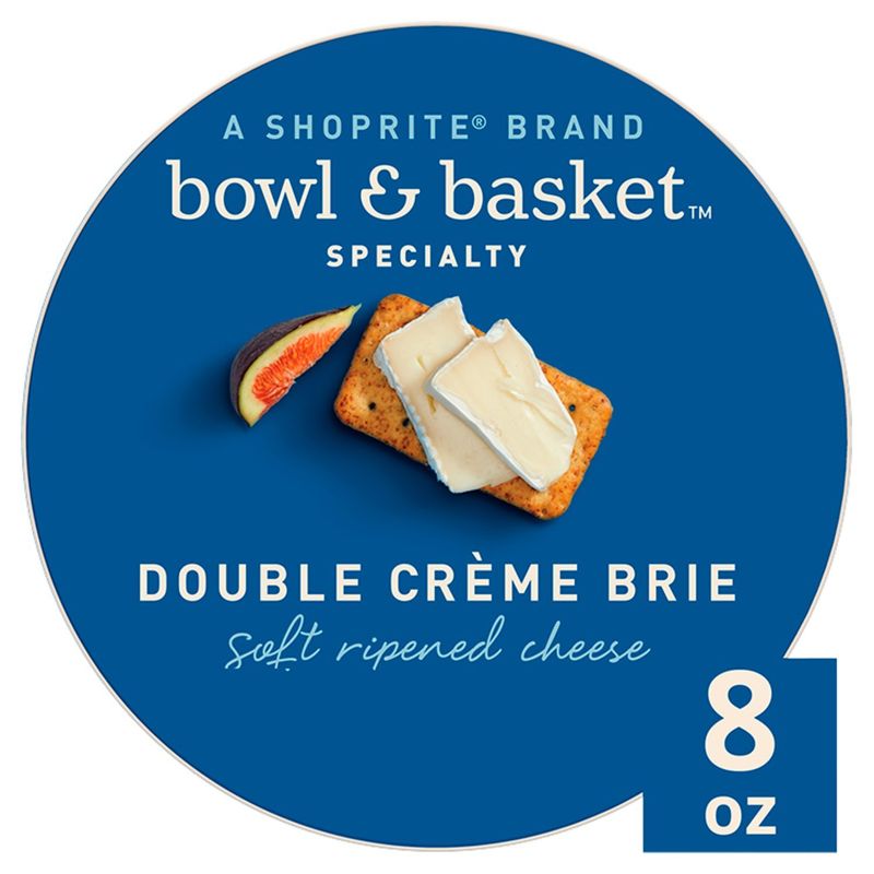Bowl &amp; Basket Specialty Double Crème Brie Soft Ripened Cheese, 8 oz