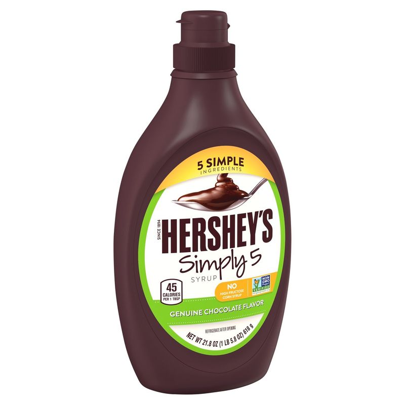 Hershey&#39;s Simply 5 Genuine Chocolate Flavor Syrup, 21.8 oz