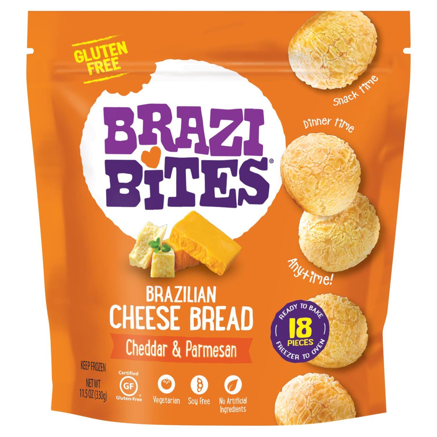 Brazi Bites Cheddar &amp; Parmesan Brazilian Cheese Bread, 18 count, 11.5 oz