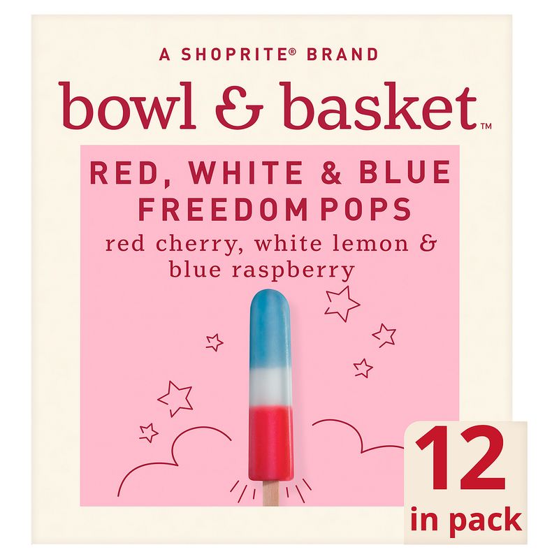 Bowl &amp; Basket Red, White &amp; Blue Freedom Pops, 1.75 fl oz, 12 count