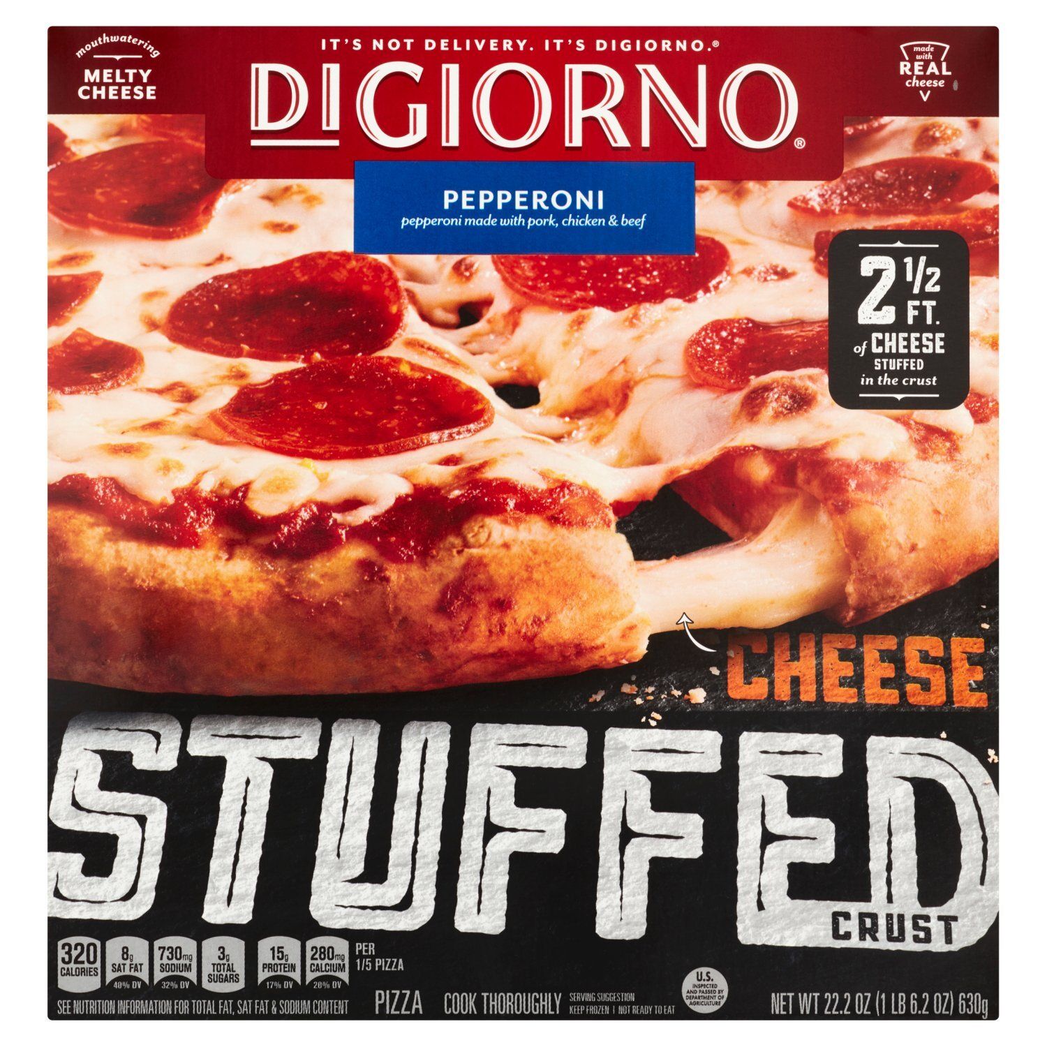 DiGiorno Pepperoni Cheese Stuffed Crust Pizza, 22.2 oz