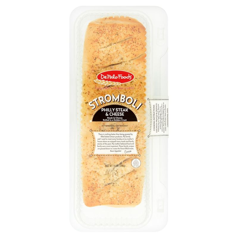 DePalo Foods Philly Steak &amp; Cheese Stromboli, 14 oz