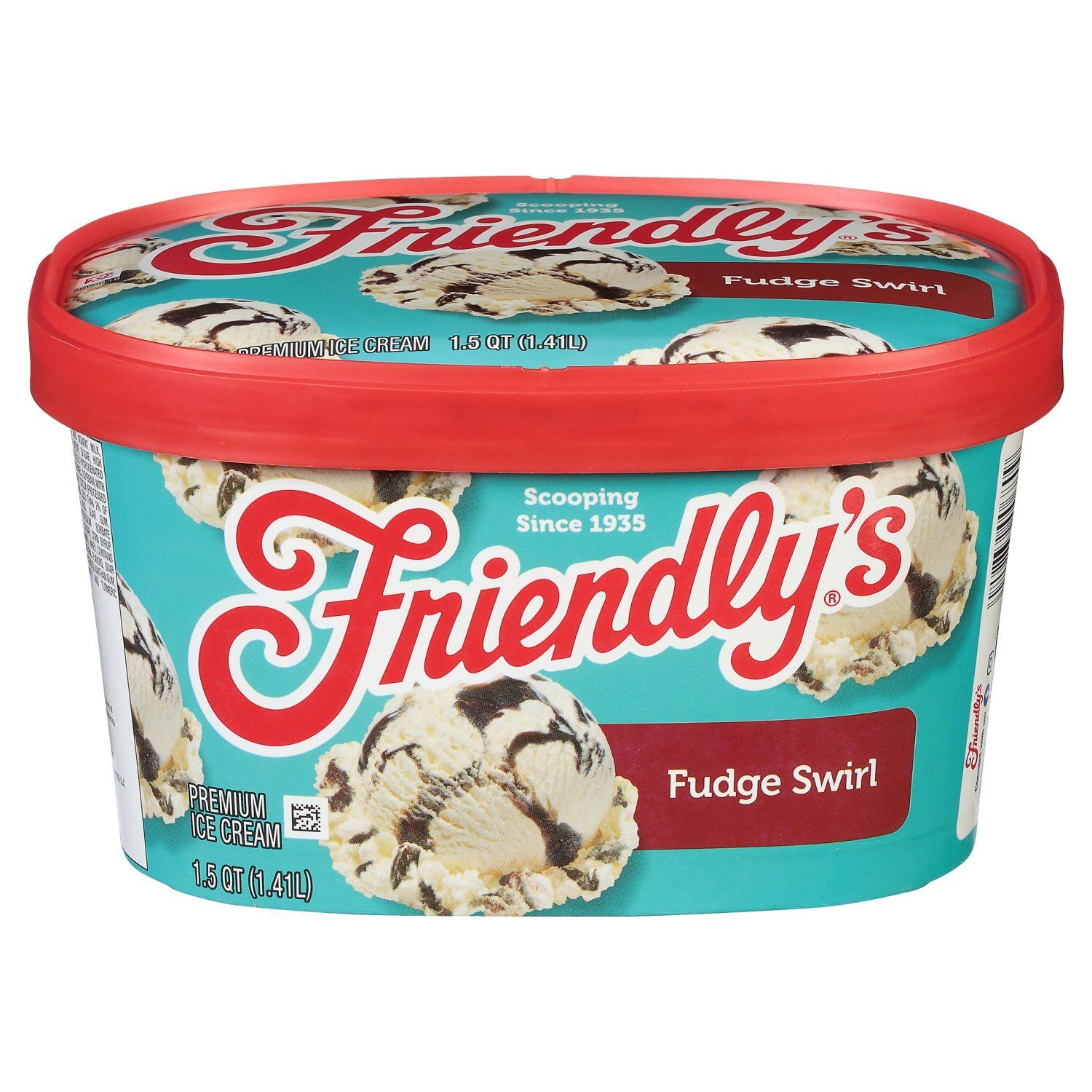 Friendly&#39;s Fudge Swirl Premium Ice Cream, 1.5 qt