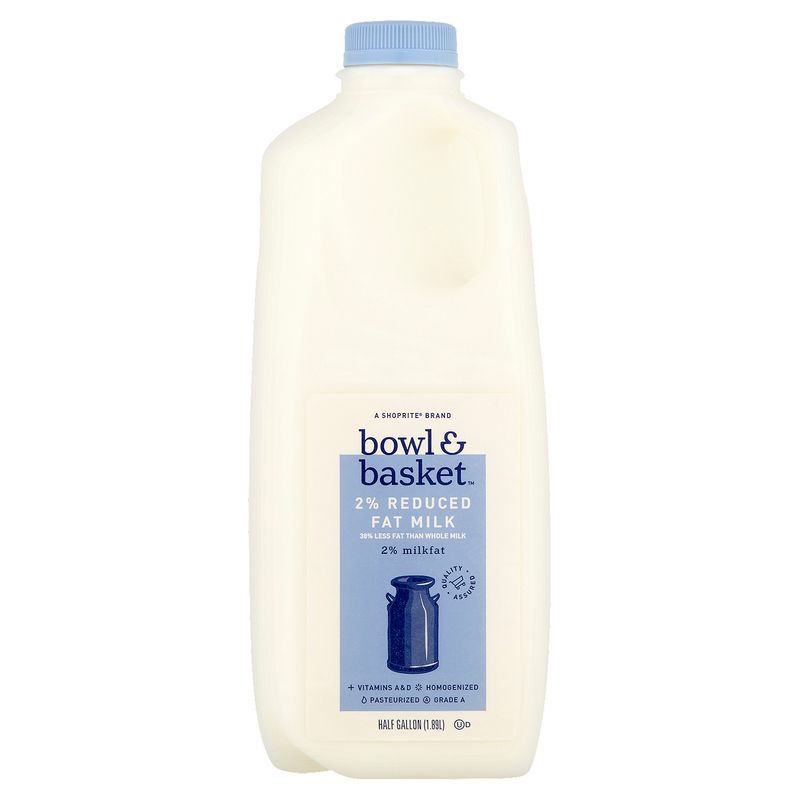 Bowl &amp; Basket 2% Reduced Fat Milk, half gallon