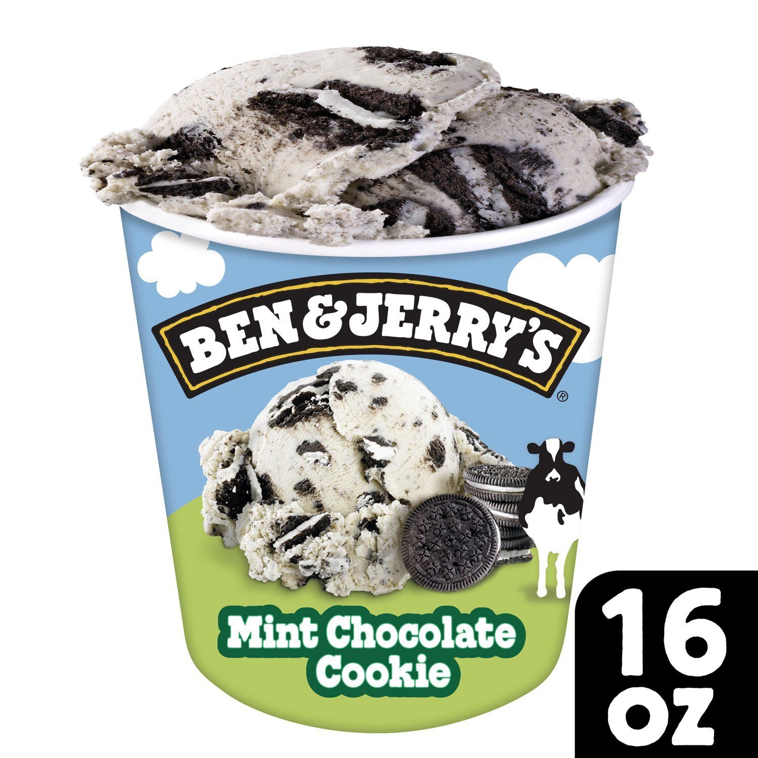 Ben &amp; Jerry&#39;s Vermont&#39;s Finest Mint Chocolate Cookie Ice Cream, 1 pint