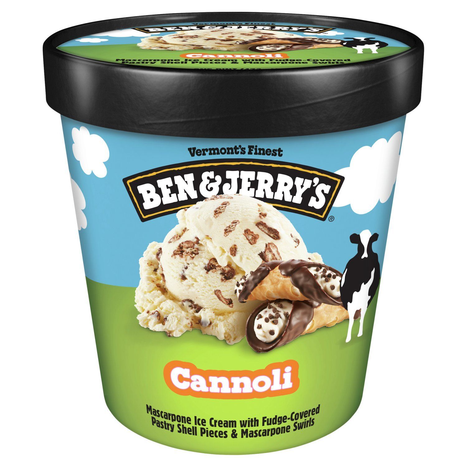 Ben &amp; Jerry&#39;s Vermont&#39;s Finest Cannoli Mascarpone Ice Cream, one pint