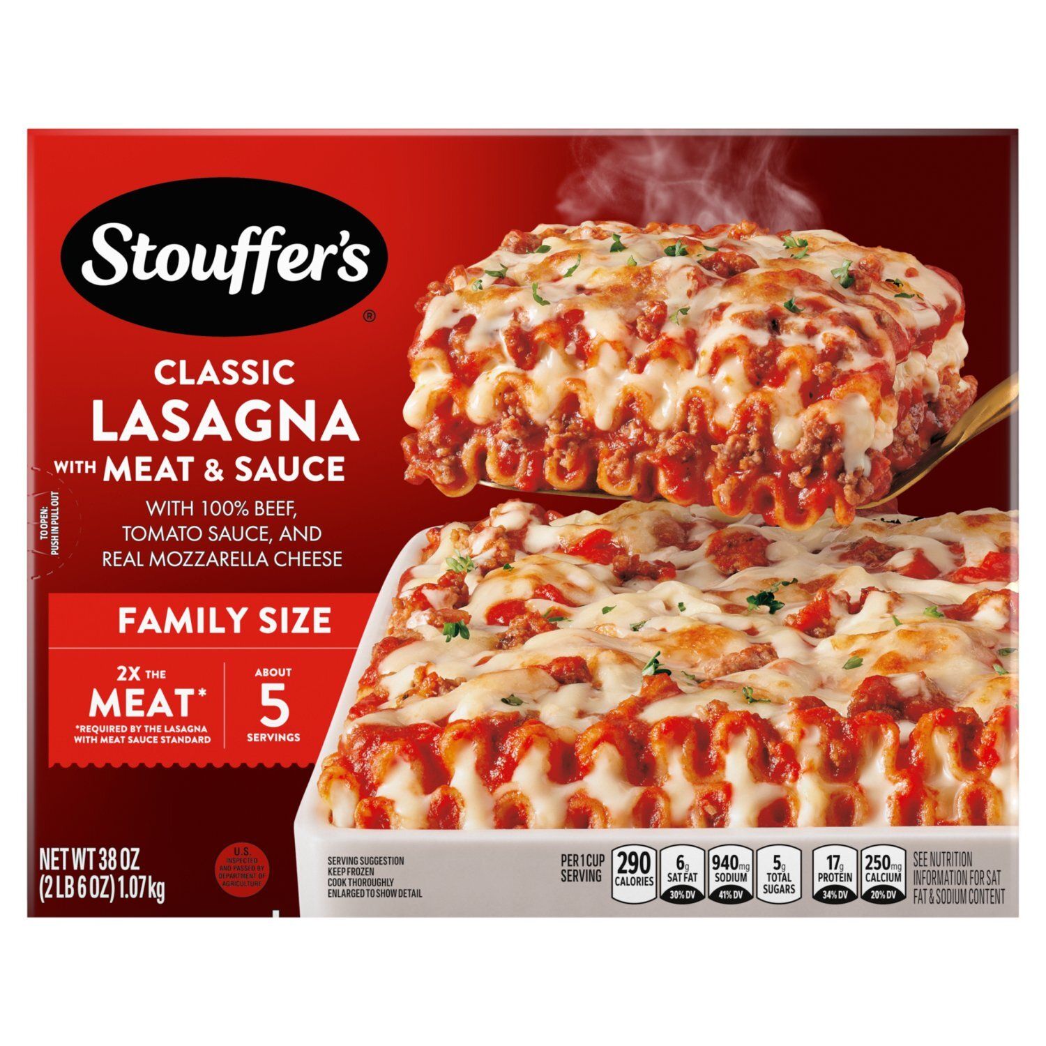 Stouffer&#39;s Classic Lasagna with Meat &amp; Sauce Family Size, 38 oz