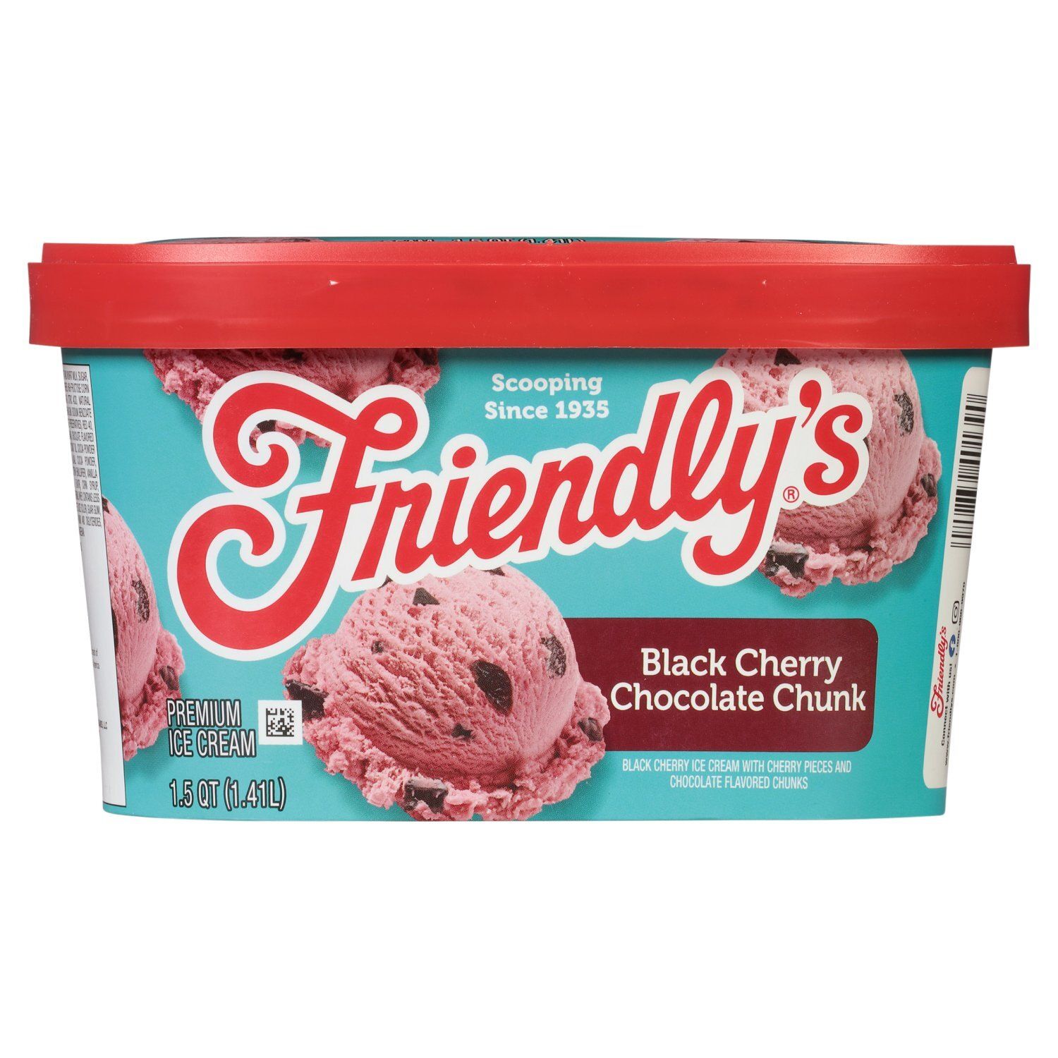Friendly&#39;s Black Cherry Chocolate Chunk Premium Ice Cream, 1.5 qt