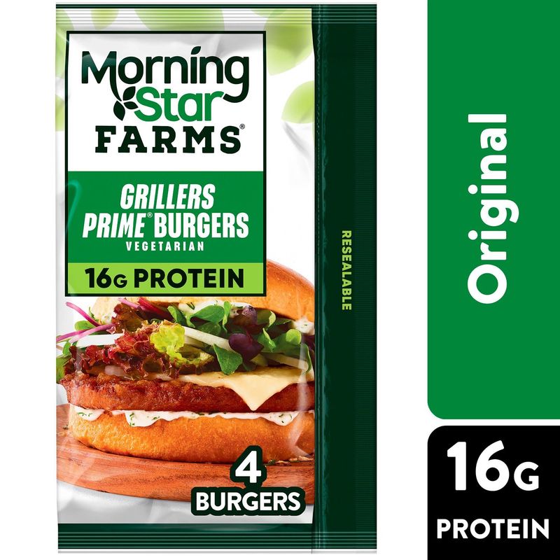 MorningStar Farms Grillers Prime Vegetarian Burgers, 4 count, 10 oz