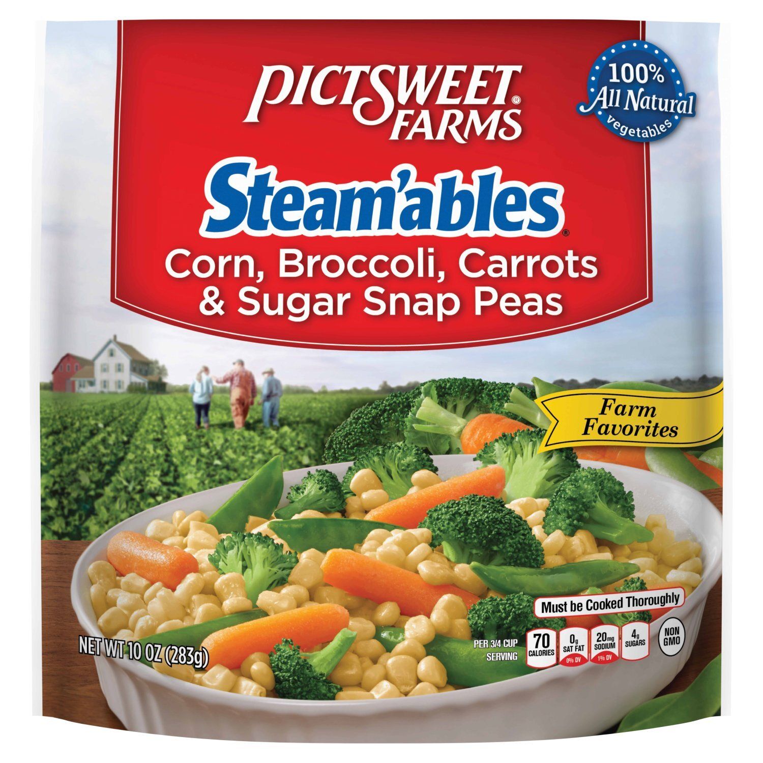 Pictsweet Farms Steam&#39;ables Corn, Broccoli, Carrots &amp; Sugar Snap Peas, 10 oz