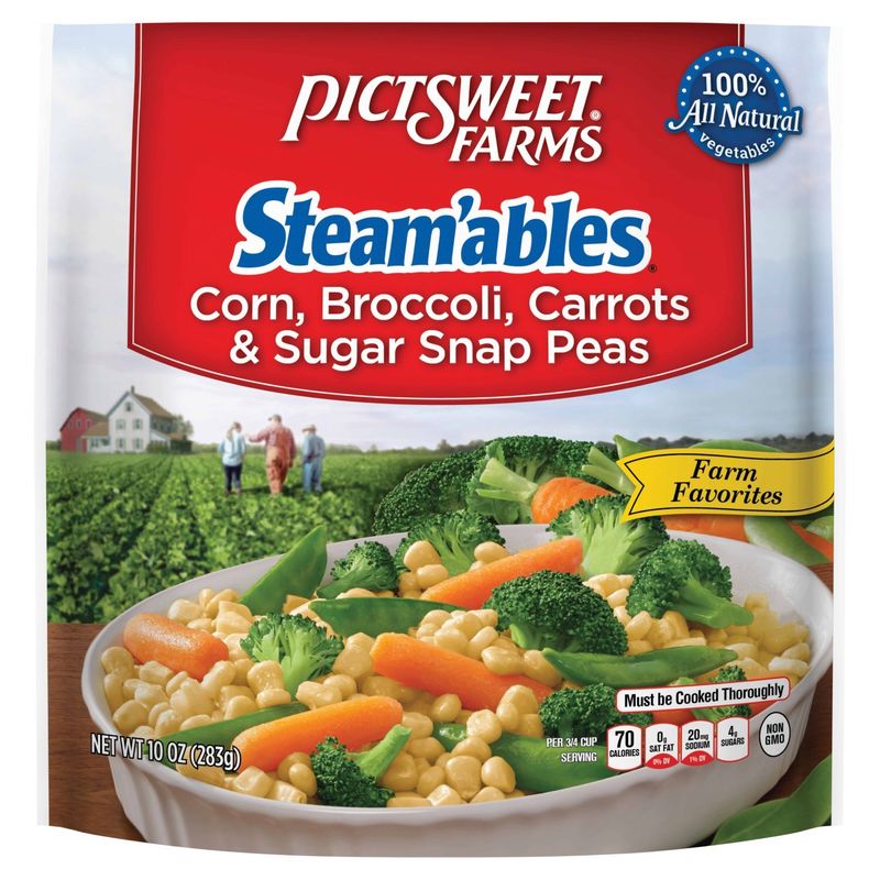 Pictsweet Farms Steam&#39;ables Corn, Broccoli, Carrots &amp; Sugar Snap Peas, 10 oz