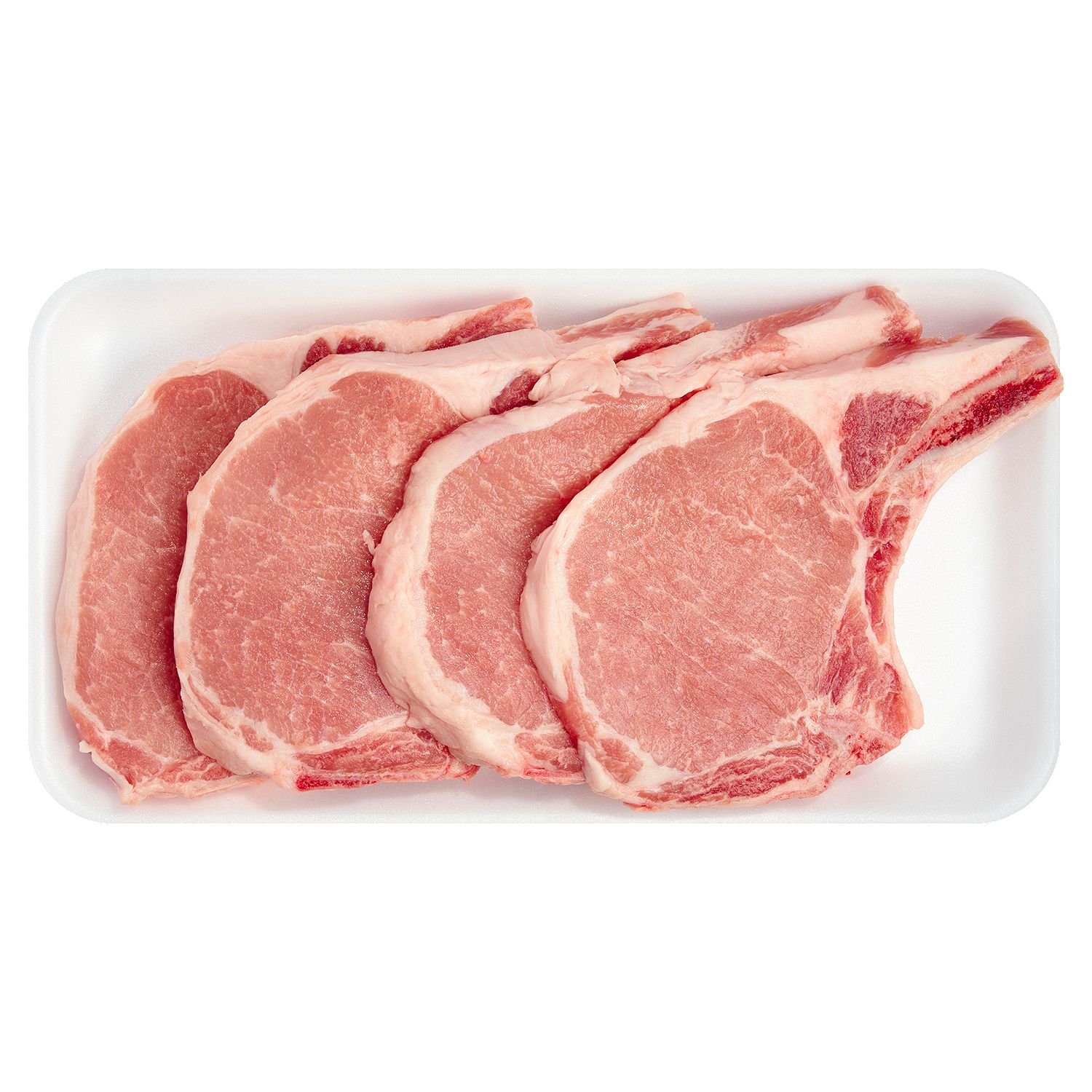 Fresh Center Cut Pork Loin Chops, Bone In, Thin Sliced, Average Weight 1.25 lb Pack