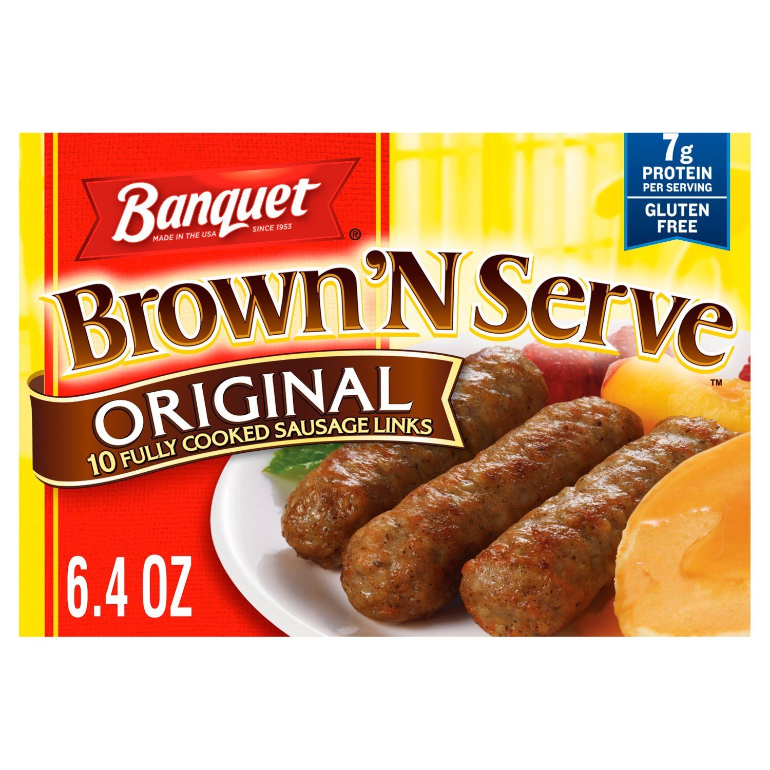 Banquet Brown &#39;N Serve Original Fully Cooked Sausage Links, 10 count, 6.4 oz