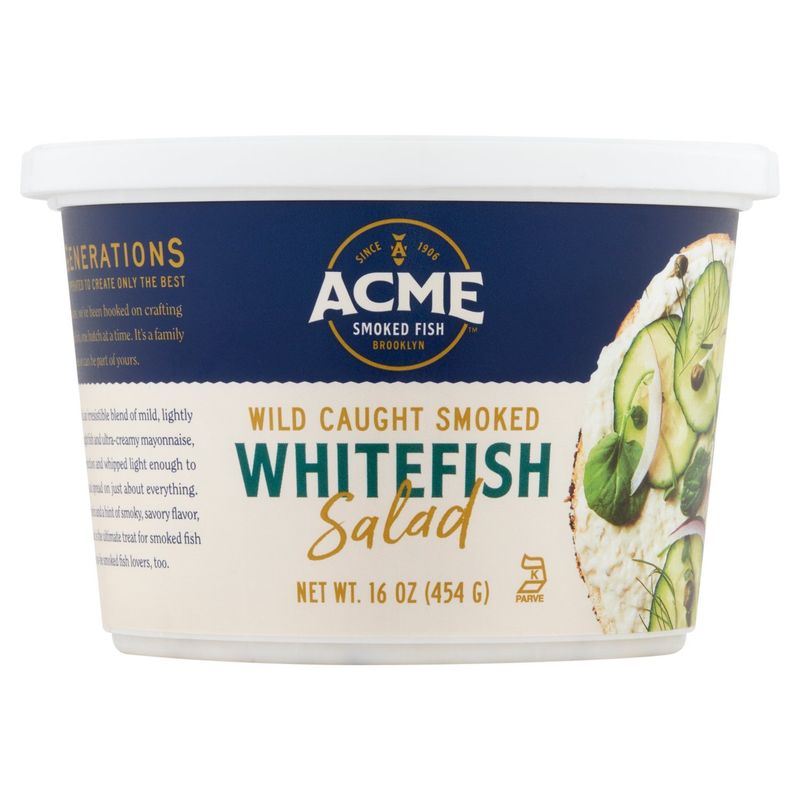 Acme Smoked Fish Wild Caught Smoked Whitefish Salad, 16 oz