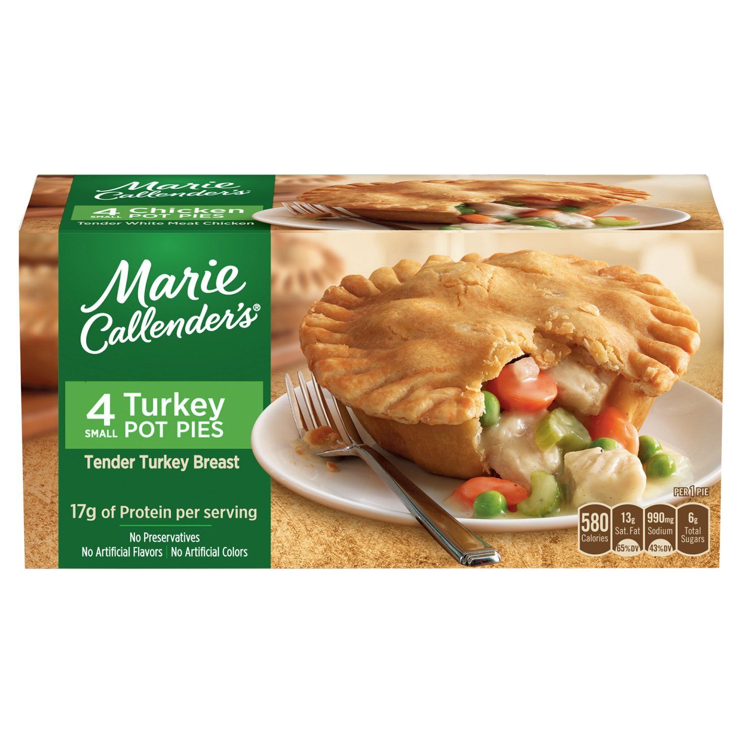 Marie Callender&#39;s Turkey Pot Pies, 10 oz, 4 count