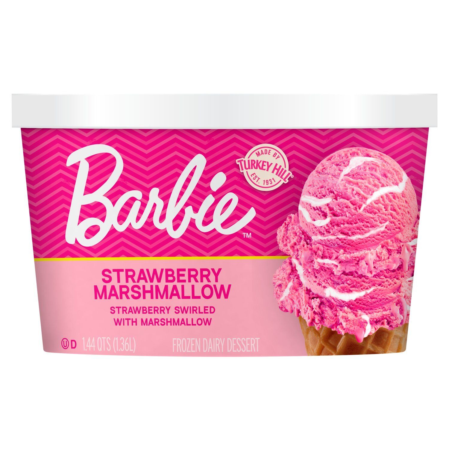 Barbie Strawberry Marshmallow Frozen Dairy Dessert, 1.44 qts