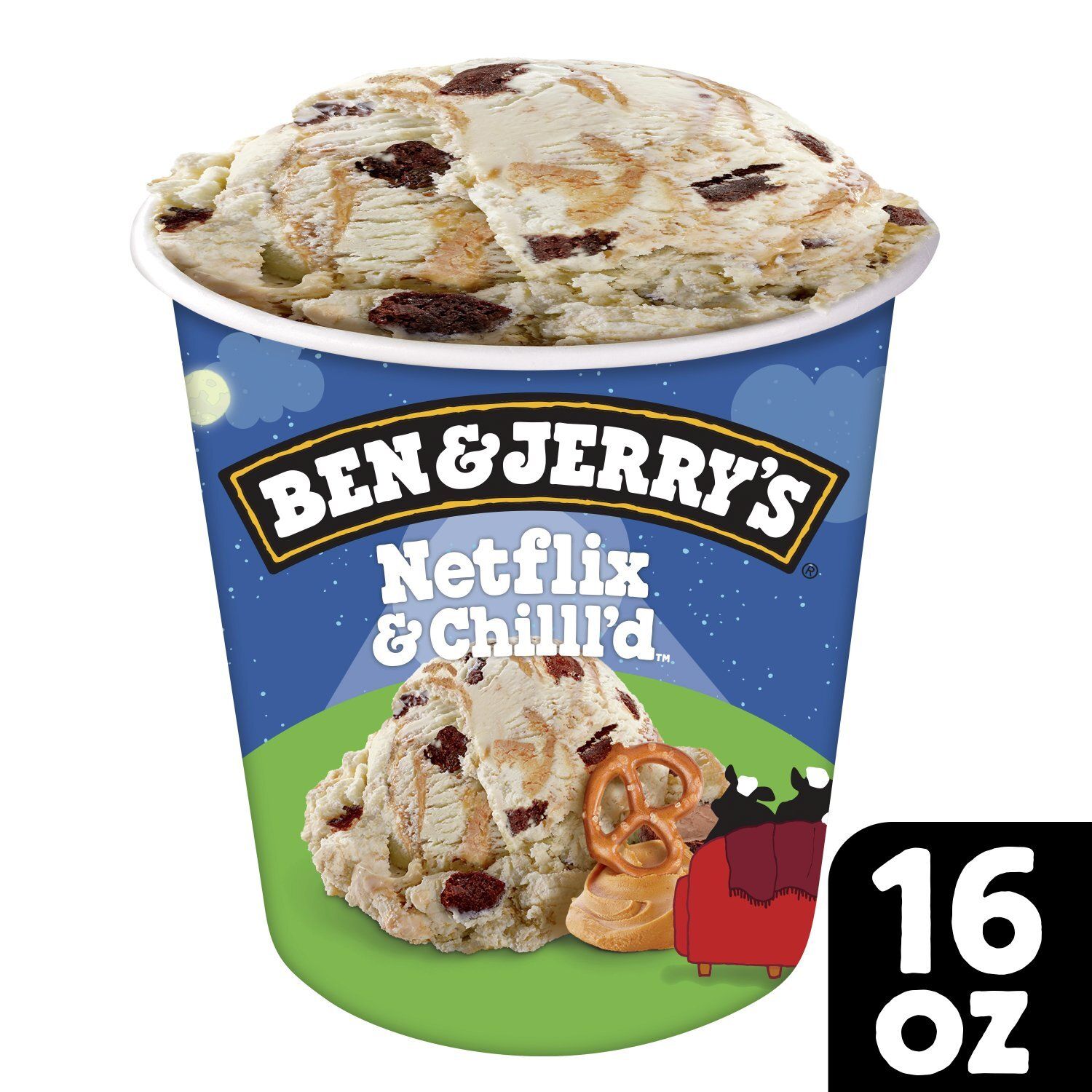 Ben &amp; Jerry&#39;s Netflix &amp; Chilll&#39;d Peanut Butter Ice Cream, one pint