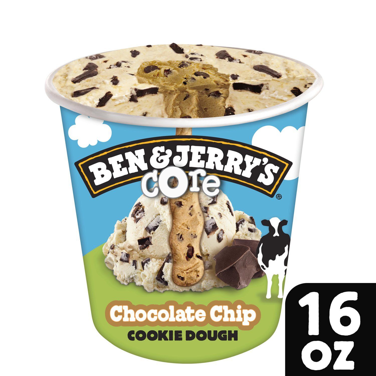 Ben &amp; Jerry&#39;s Core Chocolate Chip Cookie Dough Ice Cream, one pint