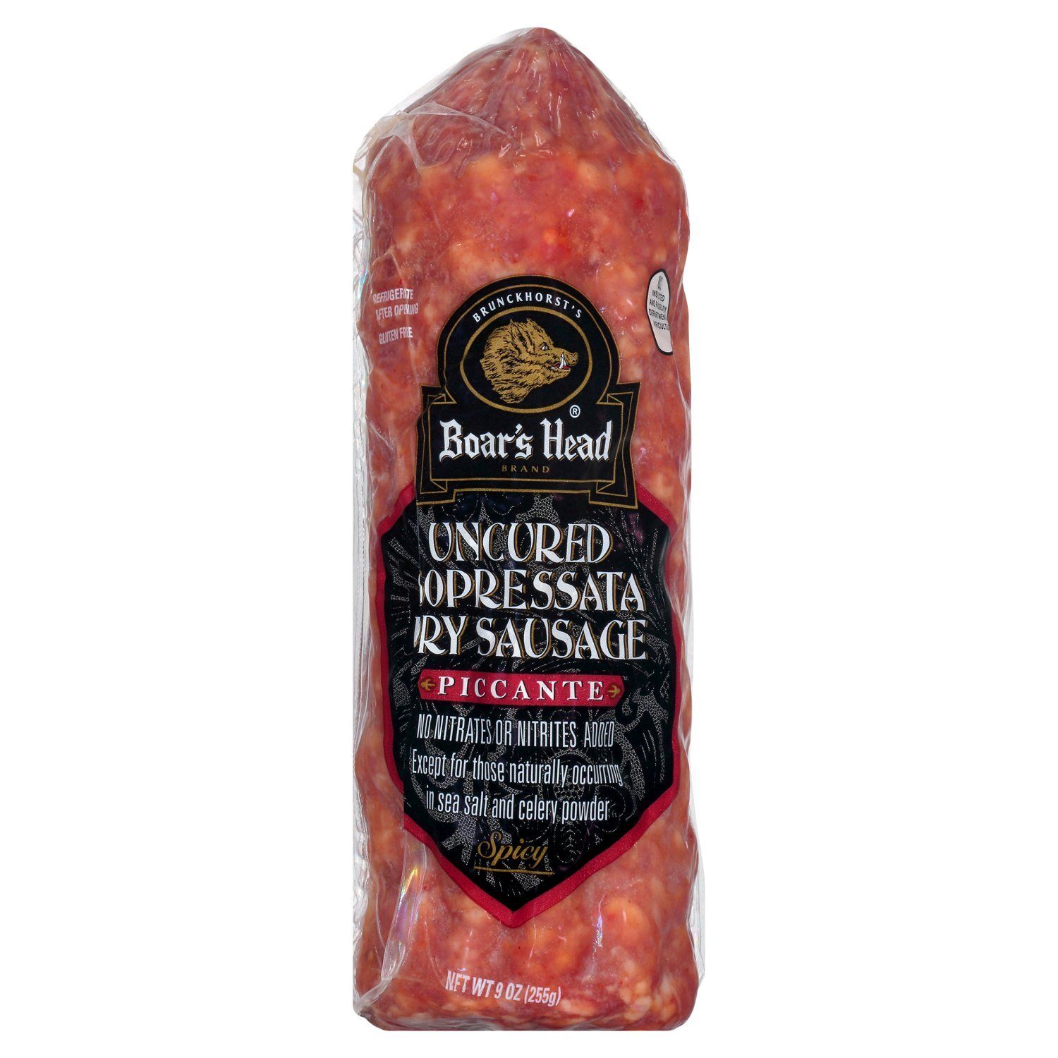 Boar&#39;s Head Spicy Piccante Uncured Sopressata Dry Sausage, 9 oz