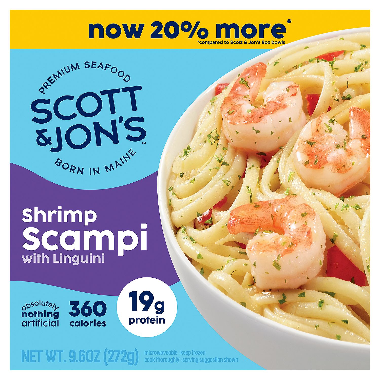 Scott &amp; Jon&#39;s Shrimp Scampi with Linguini, 9.6 oz