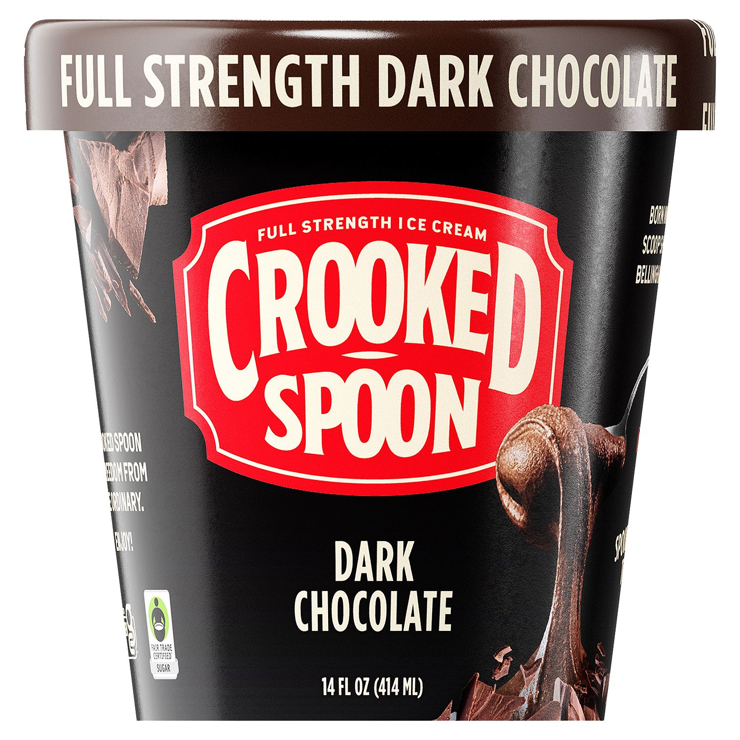 Crooked Spoon Dark Chocolate Full Strength Ice Cream, 14 fl oz