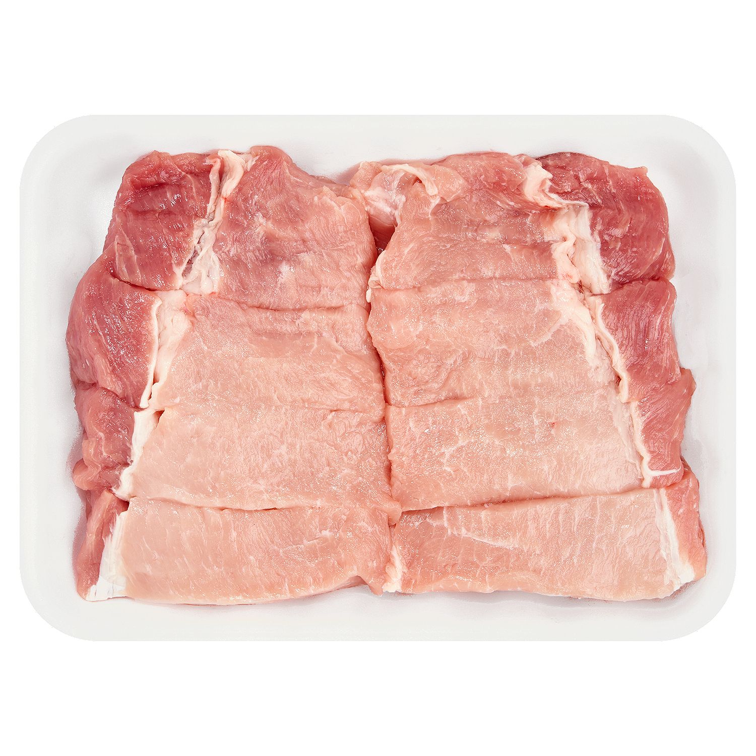 Fresh Rib End Pork Loin for BBQ, Boneless, Average Weight 1 lb Pack