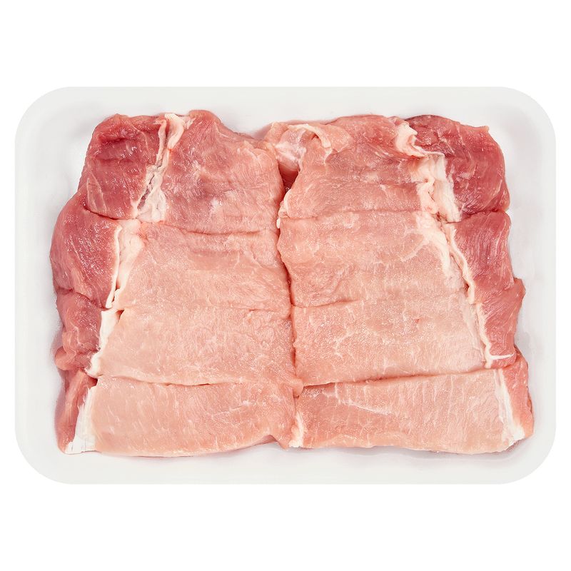 Fresh Rib End Pork Loin for BBQ, Boneless, Average Weight 1 lb Pack