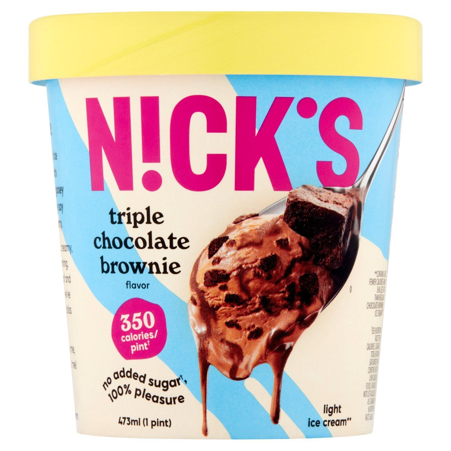 Nick&#39;s Triple Chocolate Brownie Flavor Light Ice Cream, 1 pint