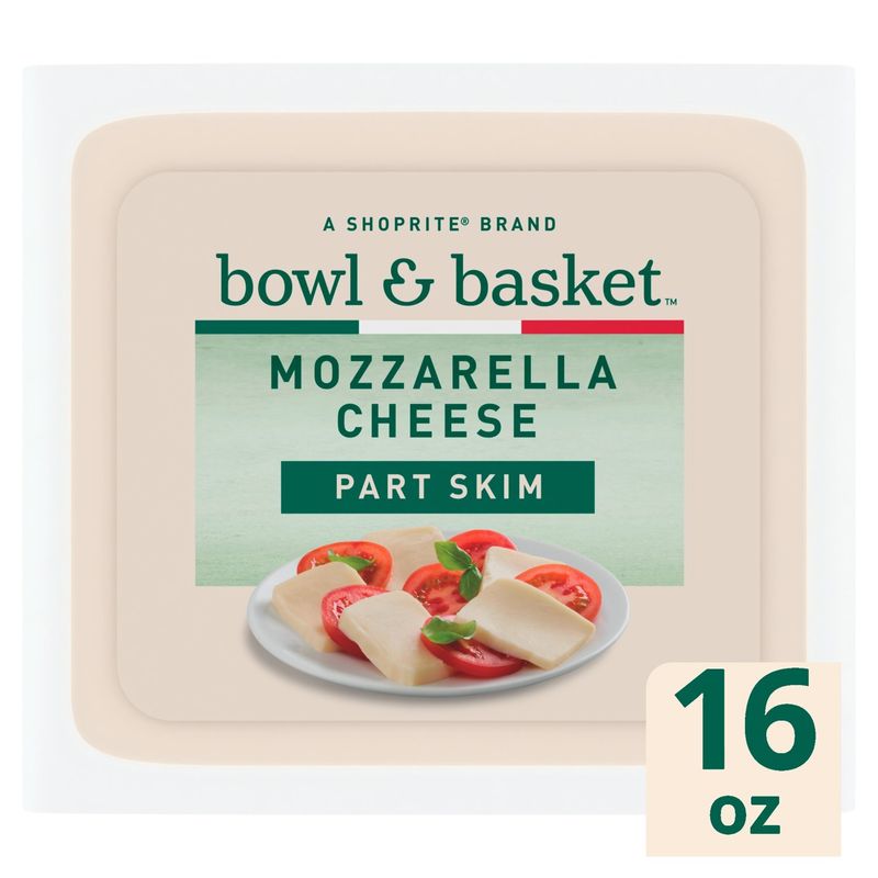 Bowl &amp; Basket Part Skim Mozzarella Cheese, 16 oz