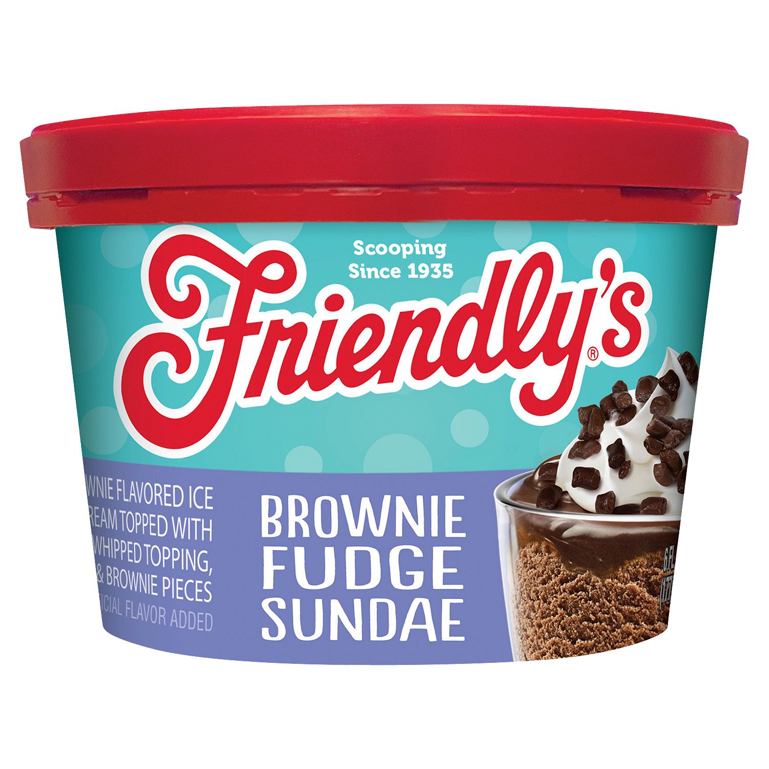 Friendly&#39;s Brownie Fudge Sundae Ice Cream, 6 fl oz