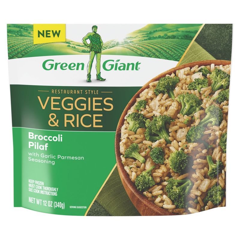 Green Giant Broccoli Pilaf with Garlic Parmesan Seasoning Restaurant Style Veggies &amp; Rice, 12 oz