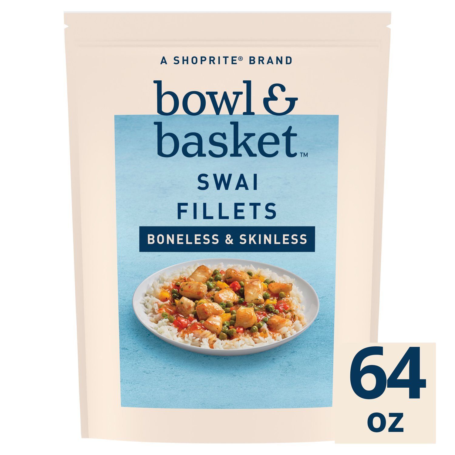 Bowl &amp; Basket Boneless &amp; Skinless Swai Fillets, 64 oz
