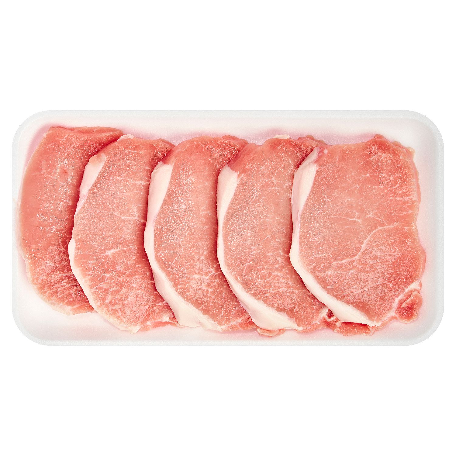 Fresh Center Cut Pork Loin Chops, Boneless, Thin Sliced, Average Weight 1 lb Pack