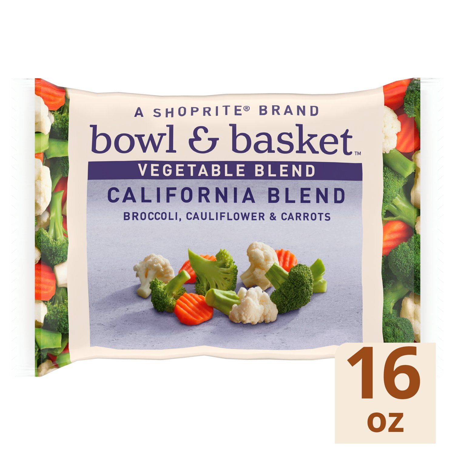 Bowl &amp; Basket Broccoli, Cauliflower &amp; Carrots California Vegetable Blend, 16 oz