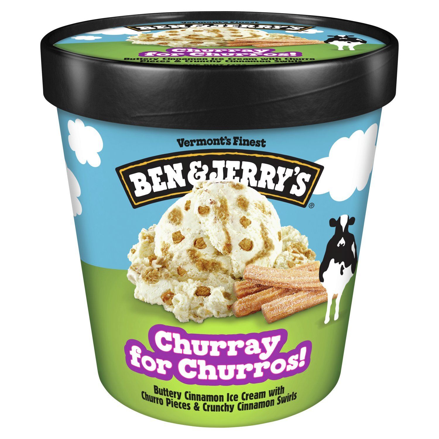 Ben &amp; Jerry&#39;s Churray for Churros! Buttery Cinnamon Ice Cream, one pint