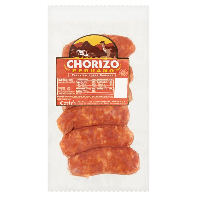 Corte&#39;s Chorizo Peruano Sausage, 6 count, 14 oz