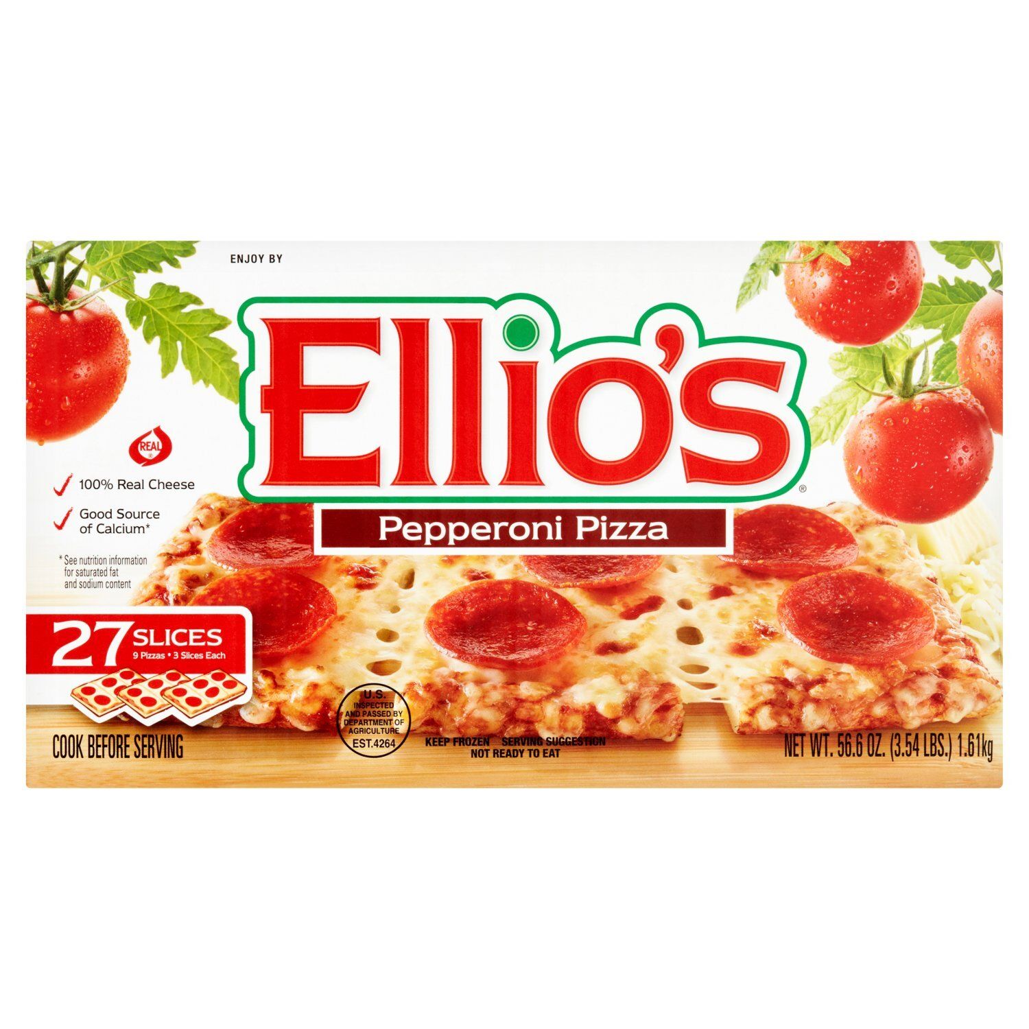 Ellio&#39;s Pepperoni Pizza, 27 count, 56.6 oz