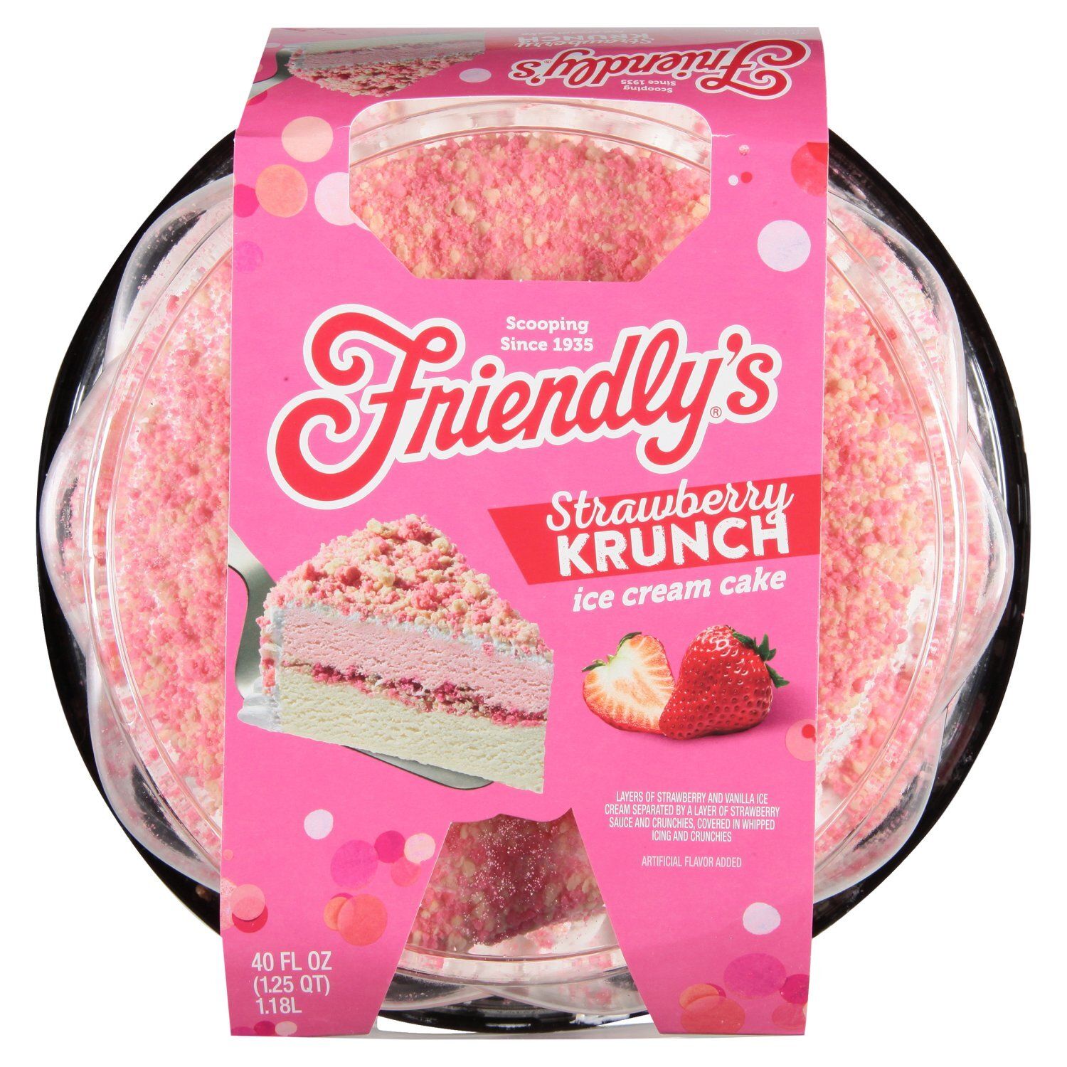 Friendly&#39;s Strawberry Krunch Ice Cream Cake, 40 fl oz