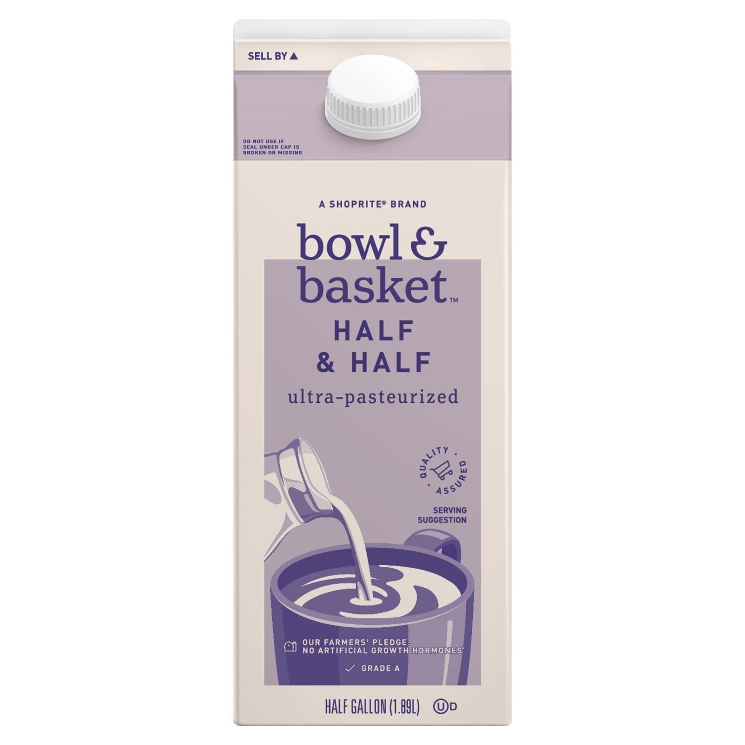 Bowl &amp; Basket Half &amp; Half, half gallon