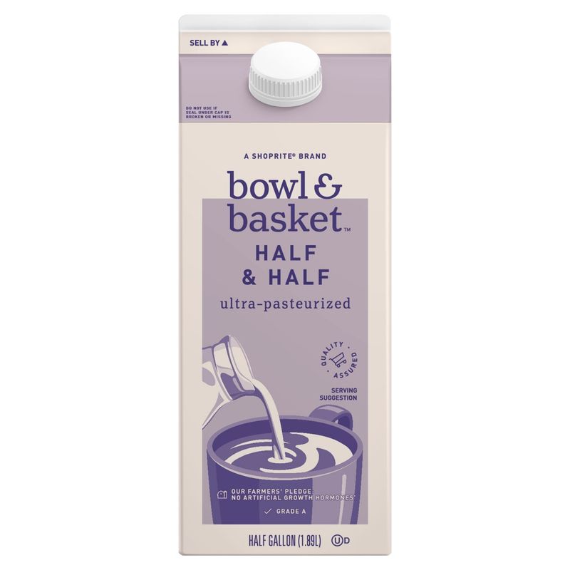Bowl &amp; Basket Half &amp; Half, half gallon